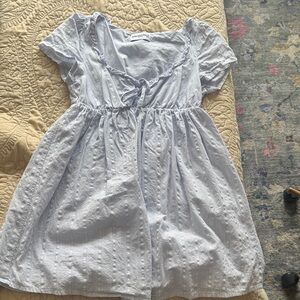 Princess Polly Pale Blue Eyelet Mini Dress